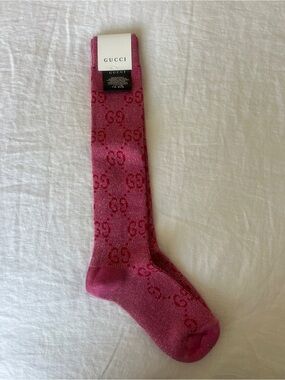 Pink GG Logo Socks